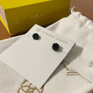Kendra Scott Black Drusy Stud Earring